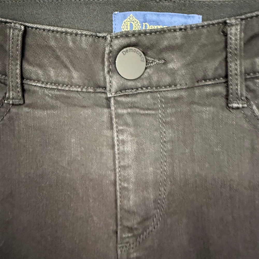 Democracy Jeans Womens 8 Black Bootcut Stretch Ab Solution Tummy Control 32x33 - Picture 3 of 16